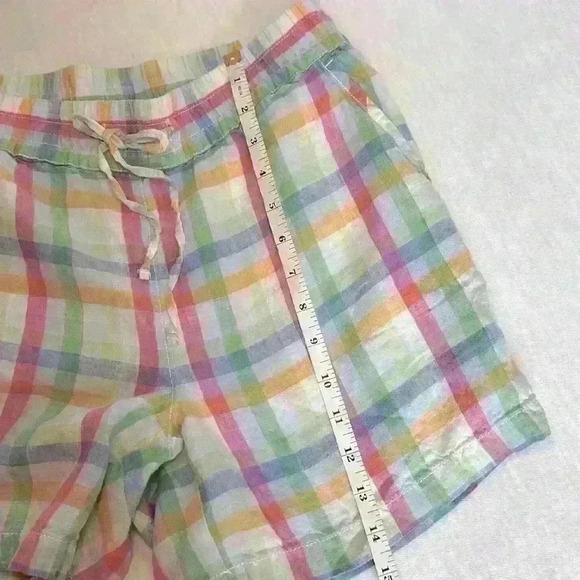 Tommy Bahama 100% Linen Multicolored Shorts with Drawstring Women’s Size Small - Picture 6 of 11